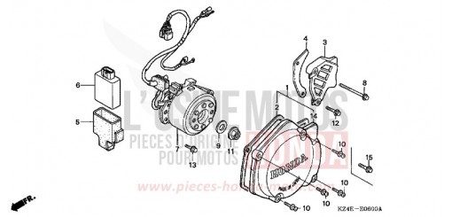 LEFT CRANKCASE COVER CR125R1 de 2001